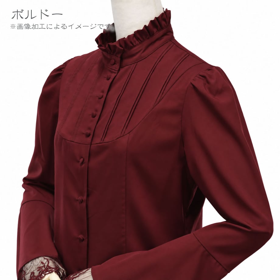 [Sheglit] "Arcana" Classic Blouse White/Purple/Black