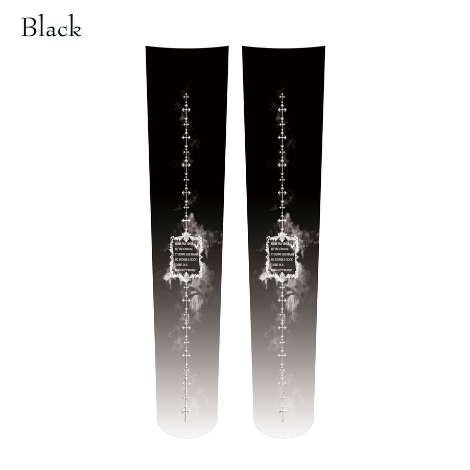 【Sheglit】シェグリット　●予約●Candle Night Over Knee　ホワイト/ブラック