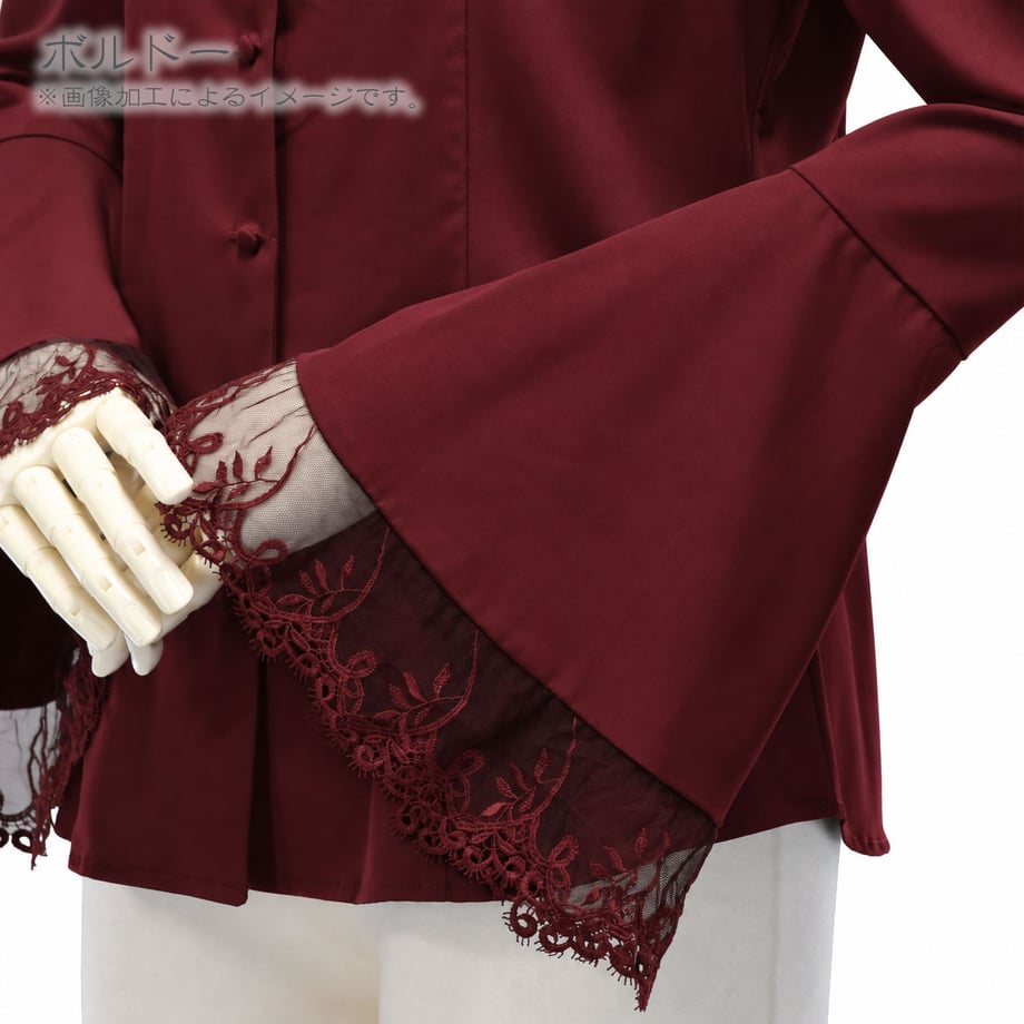 [Sheglit] "Arcana" Classic Blouse White/Purple/Black