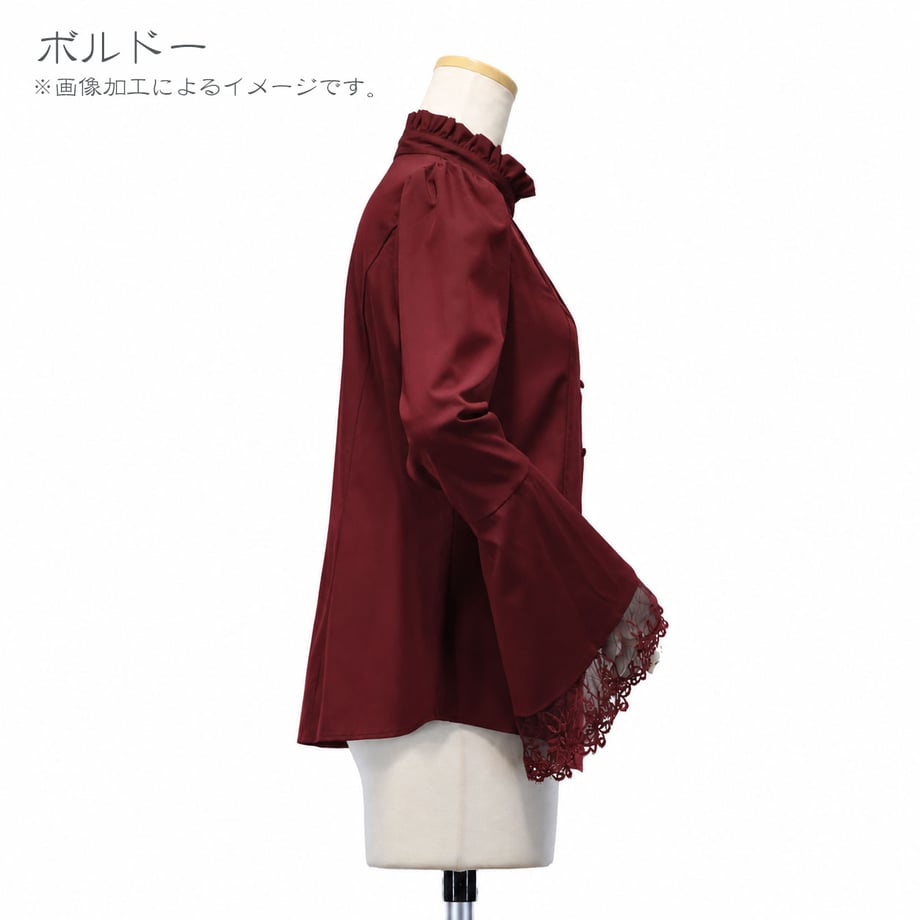 [Sheglit] "Arcana" Classic Blouse White/Purple/Black