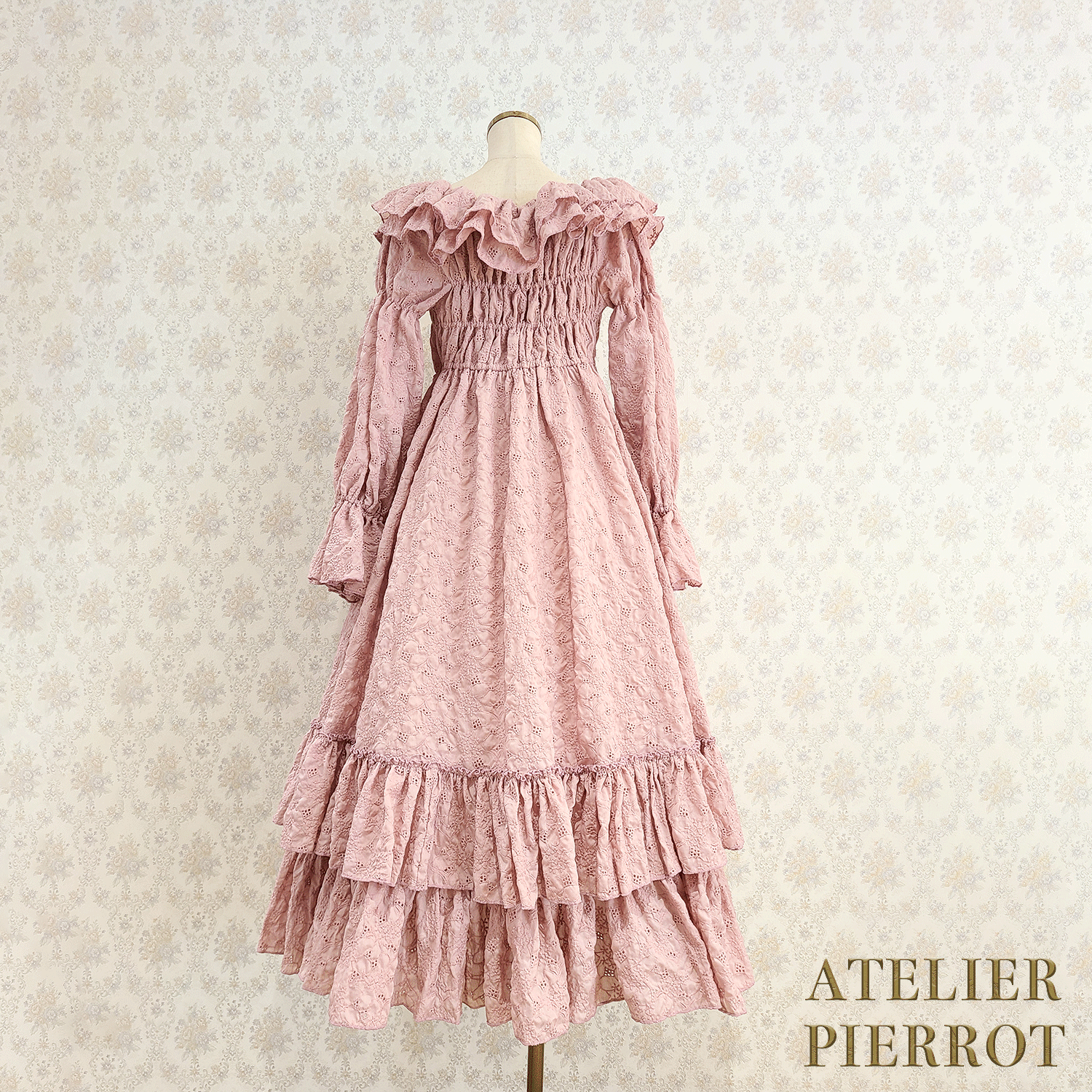 【ATELIER PIERROT】　Josephine Dress　Ivory/Mint/Pink/ Black