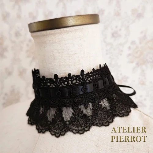 【ATELIER PIERROTAntelier Piero蕾絲螺絲白色/波爾多/紫色/海軍/黑色