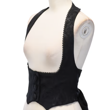 [Sheglit] Shegrit "Victorian" Halter Ribbon Chaleco Navy/Negro