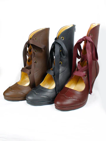 [Victorian Maiden] Victorian Maiden Victorian Short Boots Bordeaux/Dark Brown/Black 3 크기