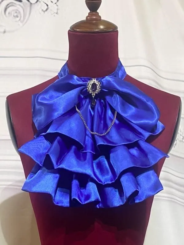 [Marmor] Gothic mit Marmorkette Gothic -Stil Frir Krawatte: Blau x Nonbon -Stein -Antiquitäten Silber