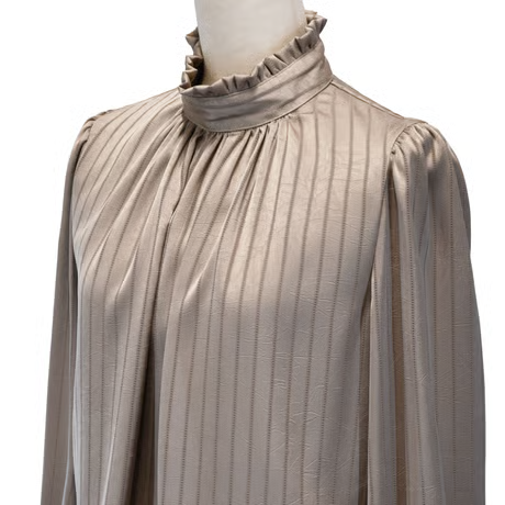 [Sheglit] Gestreifte JQ-Bluse von SheglitWhite/Bordeaux/beige/Black