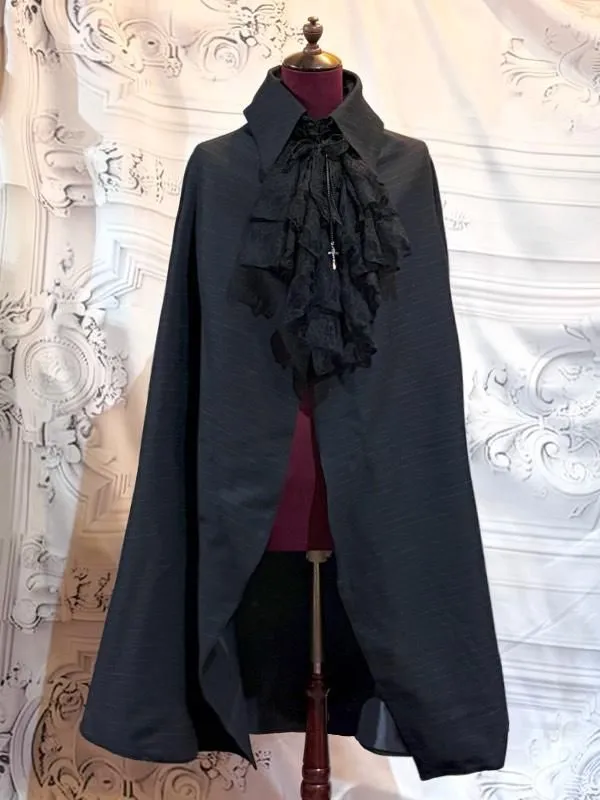 [Marble] Long cloak with Thailand: Black x Red