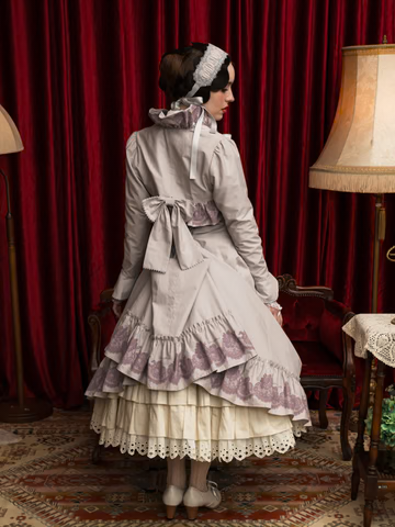 【Victorian maiden】ヴィクトリアンメイデン　★ご予約受付中★ vintageレースプリントバッスルスカート