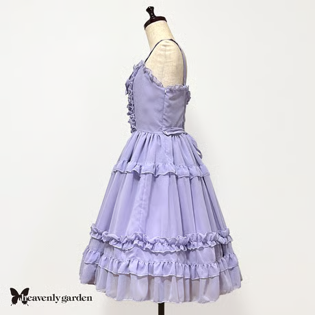 【heavenly garden 】ヘヴンリィ ガーデン　シフォンジャンパースカート・ラベンダー
