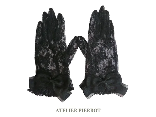 【ATELIER PIERROT] Atelier Piero Lace Glove短長黑色