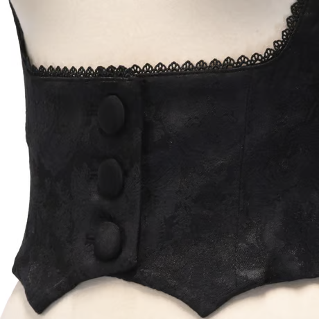 [Sheglit] Shegrit "Victorian" Halter Ribbon Chaleco Navy/Negro