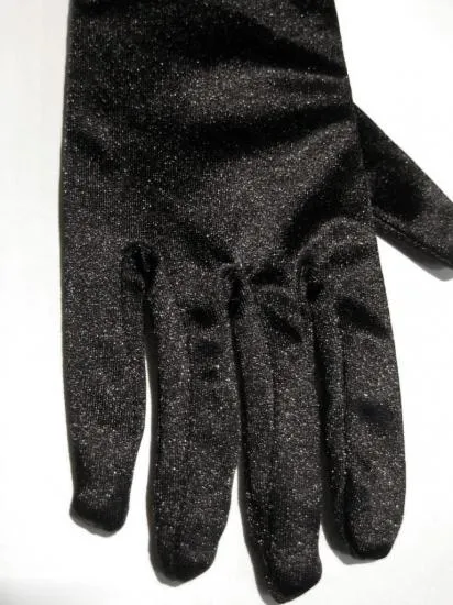 【MARBLE】マーブル　ショートグローブ：黒サテン