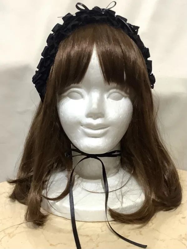 [Marble] Marble 2way Satin Balth Tack Pletitz Choker ou coiffure: Black X White Lace