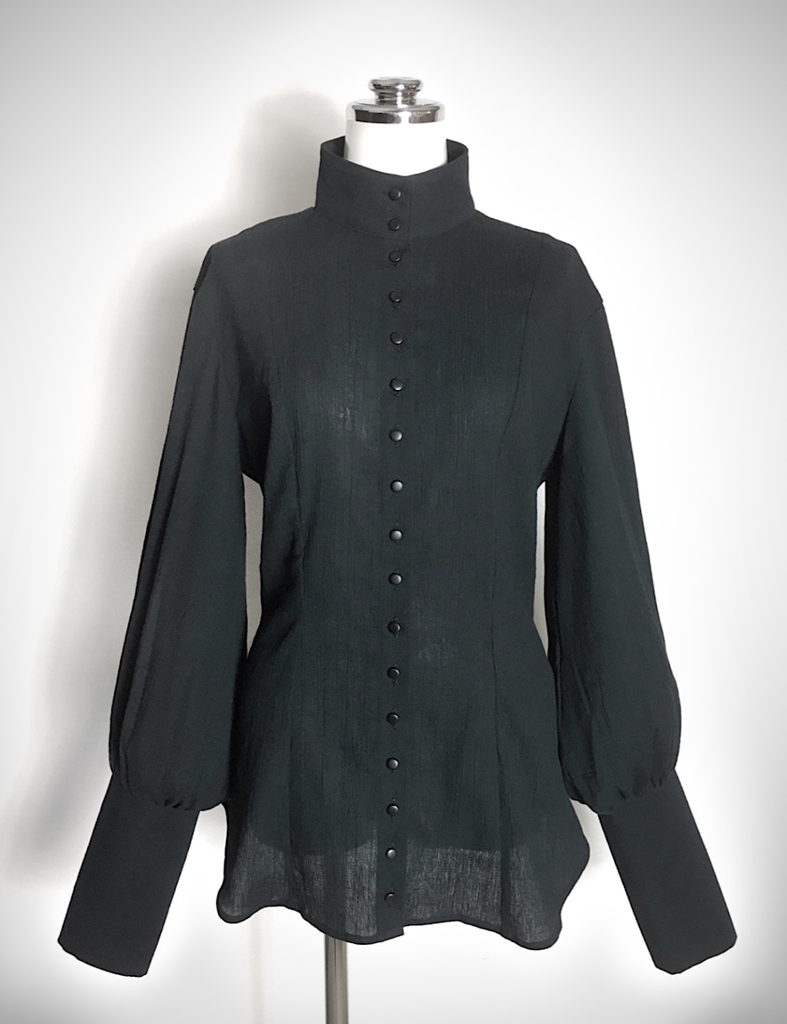 【Na+H】エヌエープラスエイチ　ブラウスセット(楊柳/黒)