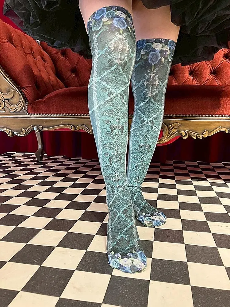 [Estrellas] Estrellas Rose of the Vow Knee High Grey / Red / Purple / Earth / Blue