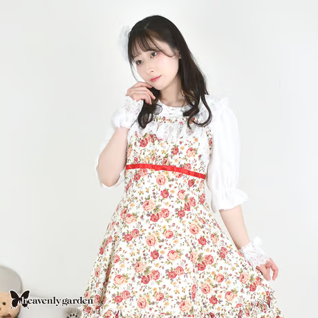 [Jardin céleste] Jupe pull Heavenly Garden Rose Princess Line - Rouge