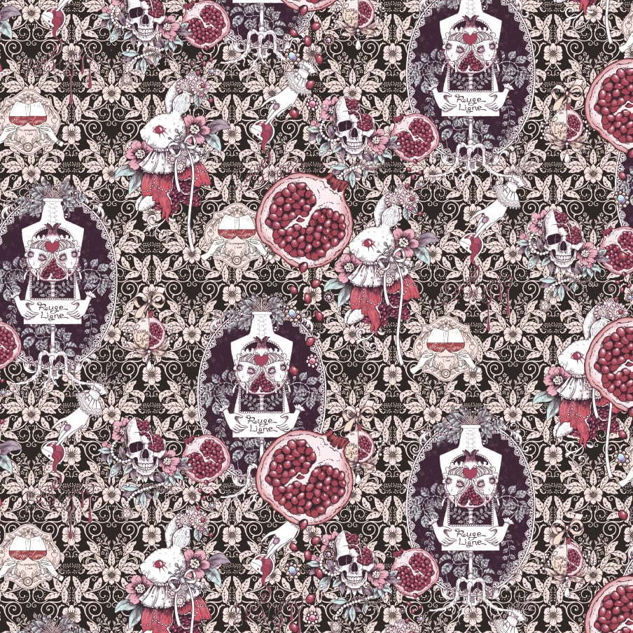 [Rouge Ligne] Rouge Ligne The Pomegranate Dress I Loved/Pink×Black