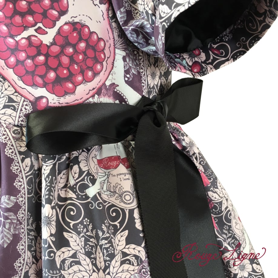 [Rouge Ligne] Rouge Ligne The Pomegranate Dress I Loved/Pink×Black