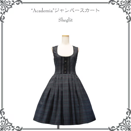 【Sheglit】シェグリット　●予約●"Academia"ジャンパースカート　ネイビー