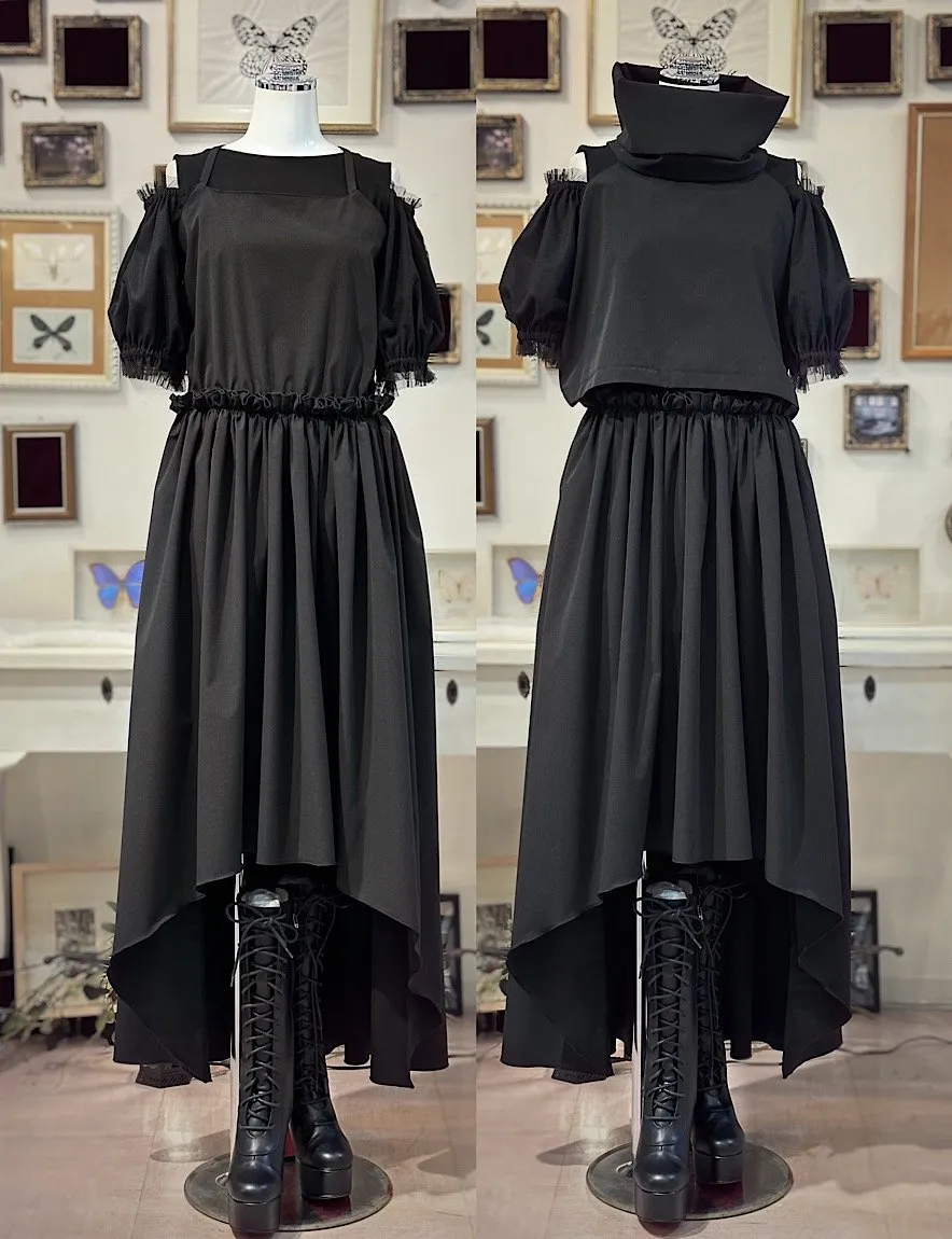 【Na+H】エヌエープラスエイチ　surface リバーシブルパフスリーブカットソー