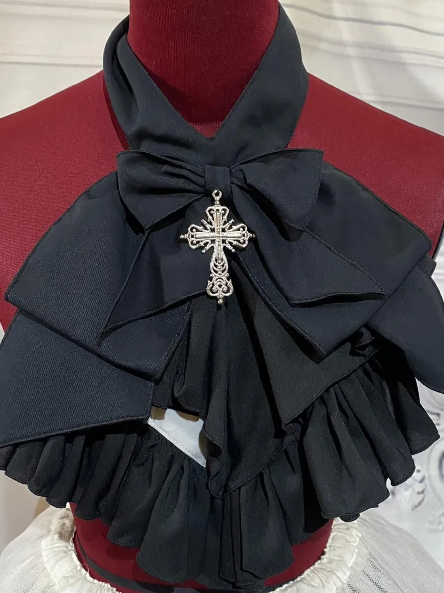 [Marmor] Volumen mit einer Bluse mit einer Bluse schwarzer Streifen -Stickmuster × schwarz silberkreuztes schwarzes rotes Scheck × Schwarzes Kreuz