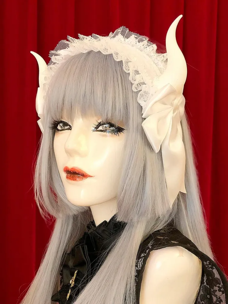 [Estrellas] Estrellas Devilhorn Head Dress/White x White