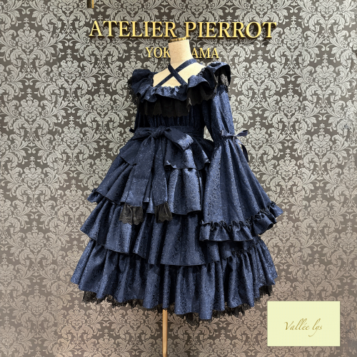 [valléelys]Coquelicot Dress中長提花布　