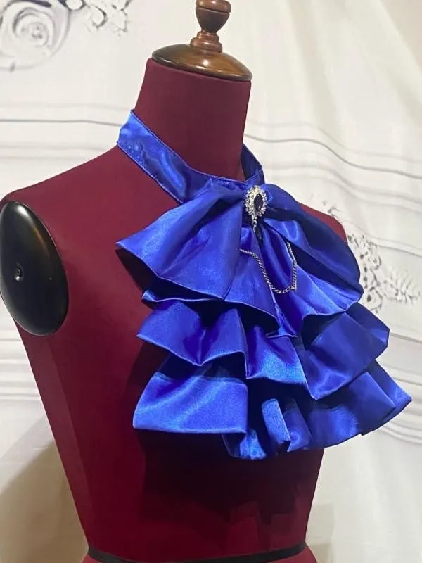 [Marmor] Gothic mit Marmorkette Gothic -Stil Frir Krawatte: Blau x Nonbon -Stein -Antiquitäten Silber