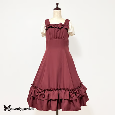 【heavenly garden 】ヘヴンリィ ガーデン　グレースプリンセスラインドレス・ボルドー
