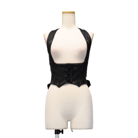 [Sheglit] Shegrit "Victorian" Halter Ribbon Chaleco Navy/Negro