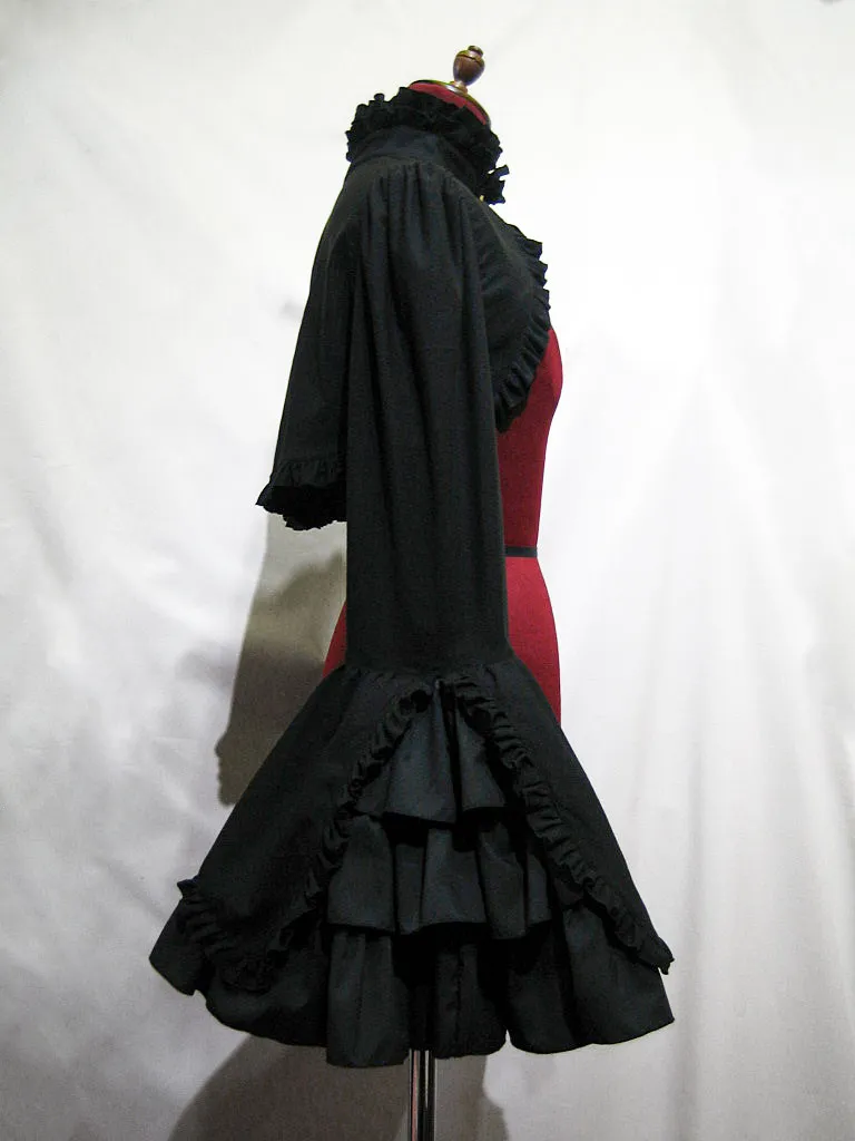 [MARBLE] MarblePrincess SleeveDecorative dress with bolero: black lace dress x black lace bolero
