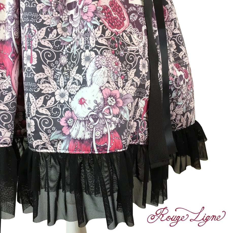 [Rouge Ligne] Rouge Ligne The Pomegranate Dress I Loved/Pink×Black