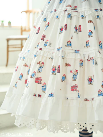 【Victorian maiden】ヴィクトリアンメイデン　Paddington™ ティアードドレス　ホワイト/ベージュ