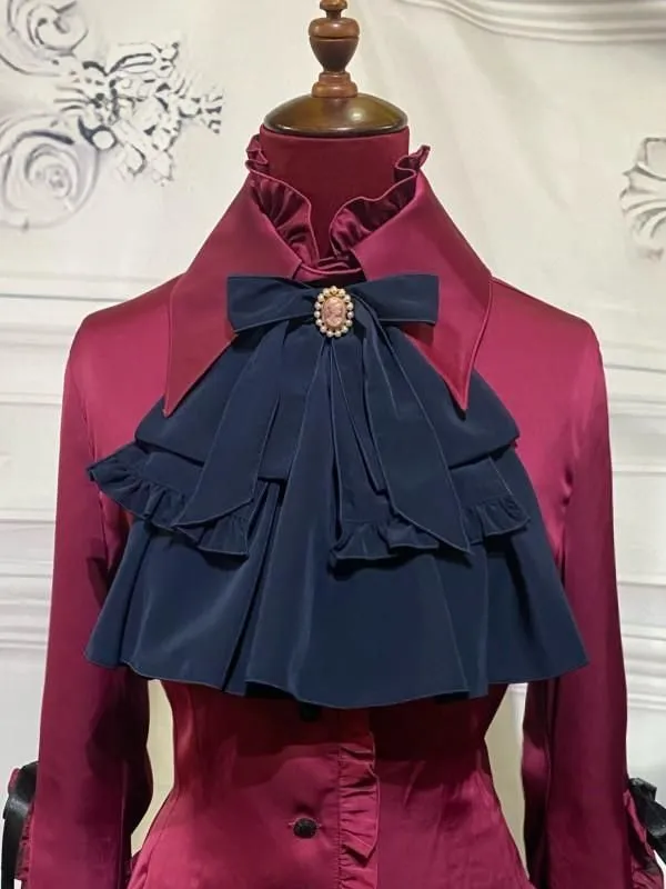 [대리석] 태국 블라우스와 함께 Mable Cameo Thai : 회색 핑크 x 블랙