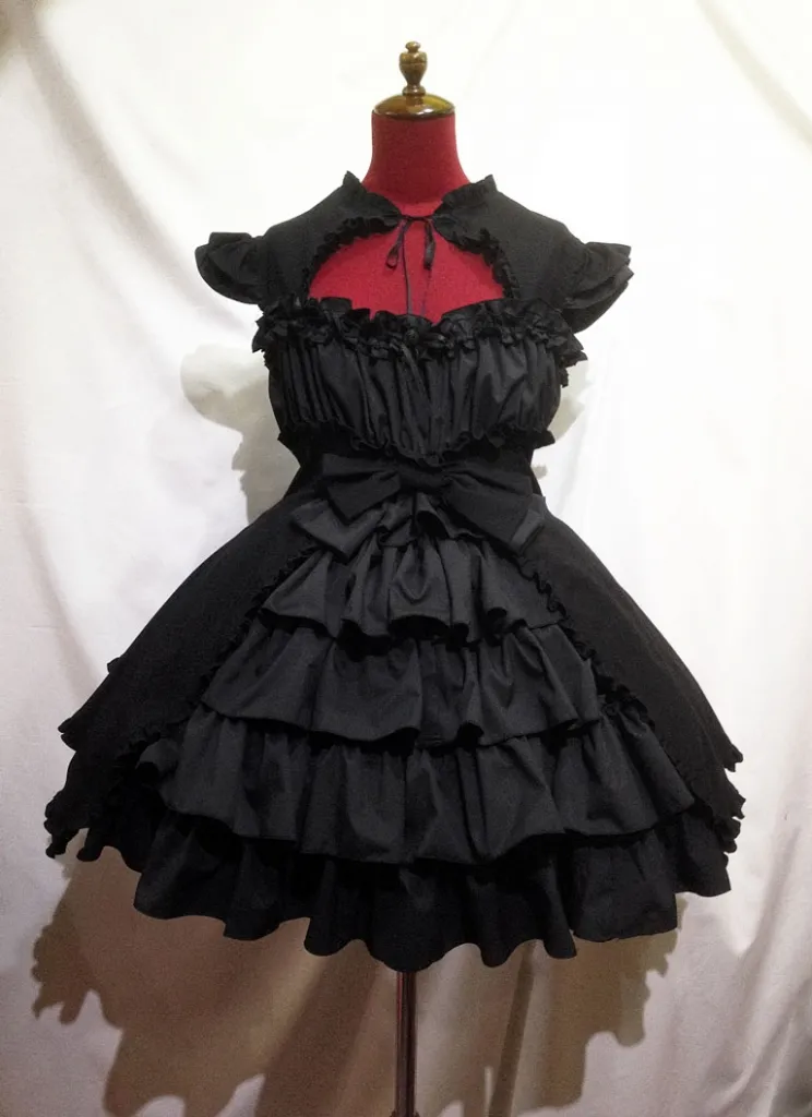 [MARBLE] MarblePrincess SleeveDecorative dress with bolero: black lace dress x black lace bolero