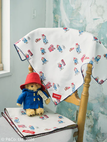 【Victorian maiden】ヴィクトリアンメイデン　Paddington™ スカーフ　ホワイト/ベージュ