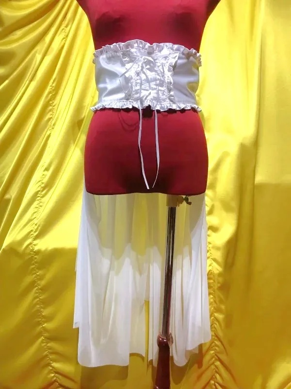 [MARBLE] 레이스업 코르셋형 벨트와 마블버슬벨트 : 화이트