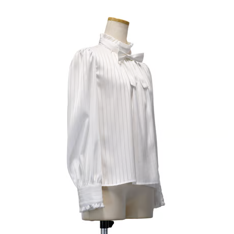 [Sheglit] Gestreifte JQ-Bluse von SheglitWhite/Bordeaux/beige/Black