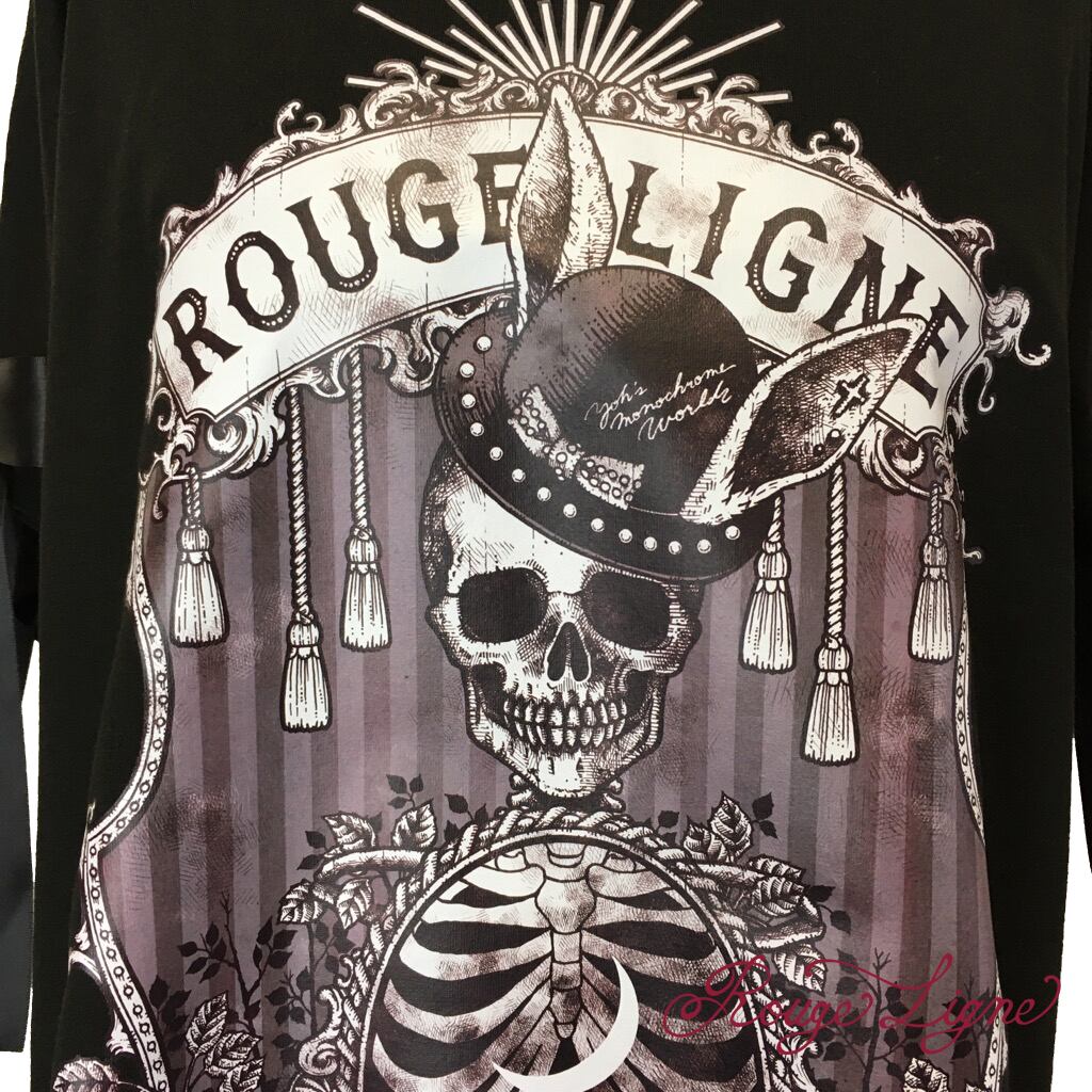 【Rouge Ligne】　リボンTシャツワンピース「Rabbit hat」