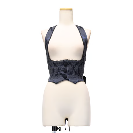 [Sheglit] Shegrit "Victorian" Halter Ribbon Chaleco Navy/Negro