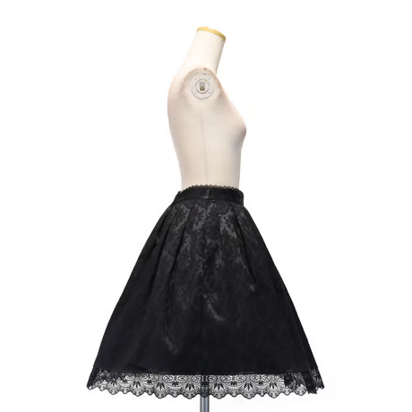 【Sheglit】シェグリット　"Victorian"タックスカート　グレー/ネイビー/ブラック