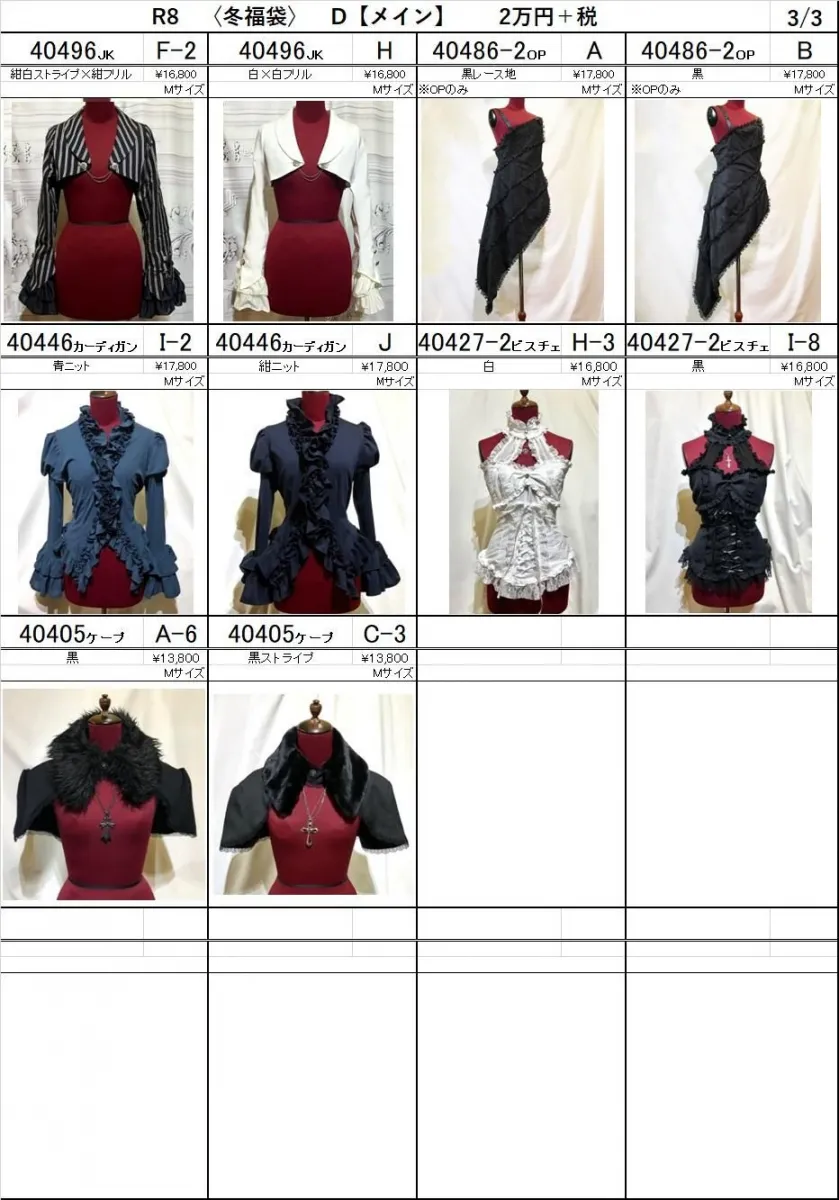 [MARBLE] Marble★2026 lucky bag★ D Total coordination pack with carefully selected popular items