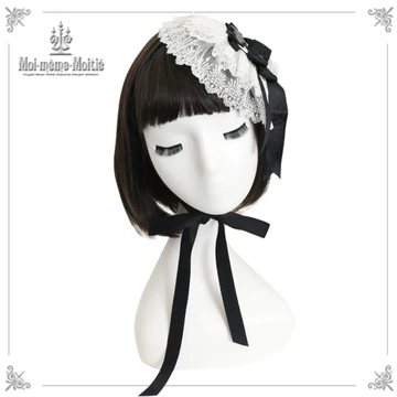 [MOI MEME MOITIE] Mowam Moi Mowatier Crown Race Round Headdress OFF-White x Black