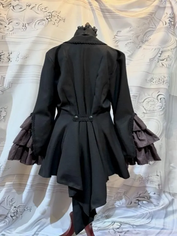 [Mármol] Volumen de mármol con chaqueta de viento tailandés con tailandés: negro ◆ tamaño l -ll ◆
