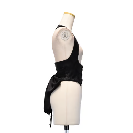 [Sheglit] Shegrit "Victorian" Halter Ribbon Chaleco Navy/Negro