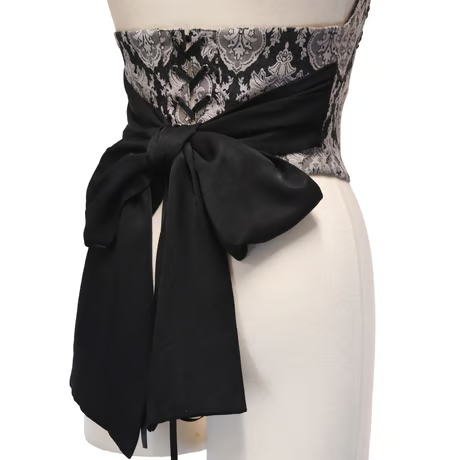[Sheglit] Shegrit "Victorian" Halter Ribbon Chaleco Navy/Negro