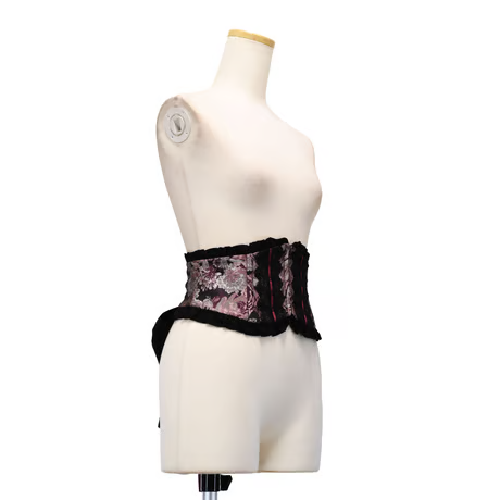 【Sheglit】シェグリット　"Del Fiore"ジャガードコルセット　ボルドー/ブラウン/ブラック