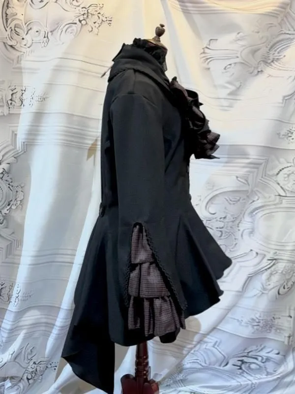 [Mármol] Volumen de mármol con chaqueta de viento tailandés con tailandés: negro ◆ tamaño l -ll ◆