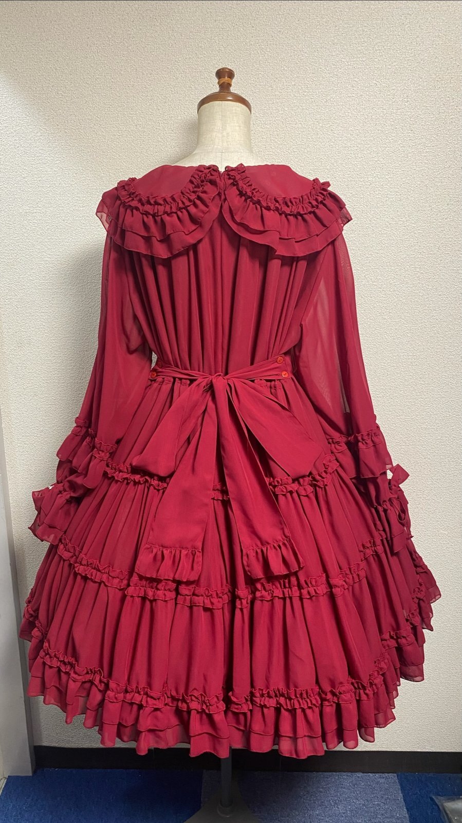 [Physical Drop] Physical Drop Chiffon Baby Doll [Bordeaux Regular Size]