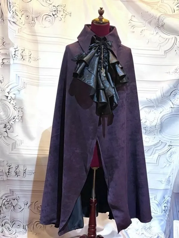 [Marble] Long cloak with Thailand: Black x Red